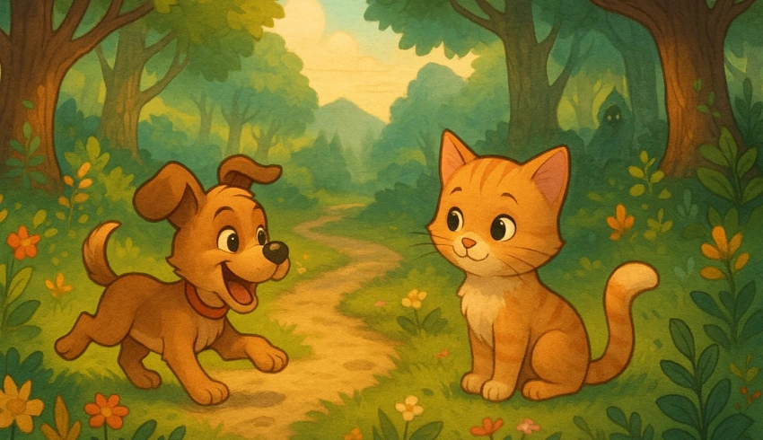 The Naughty Puppy and the Kind Kitten