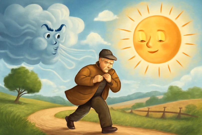 The Sun and the Wind Fable